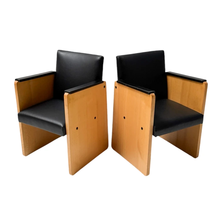 Pair of Art Deco Modernist Armchairs by Jan den Drijver for De Stijl, 1930s